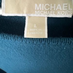 COPY - Barely worn teal Michael Kors size large knit long sleeve shirt
